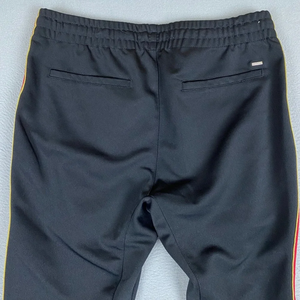 PacSun Side Stripe Tapered Track Pants Mens Large Black Red Yellow